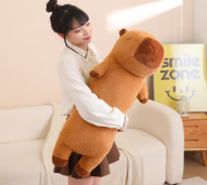 Guling capybara ukuran 80cm dan 60cm bahan halus dan lembut berlabel SNI